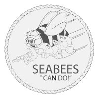 Laser Seabees Medallion for United States American flag display case