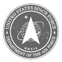 Laser Space Force Medallion for United States American flag display case