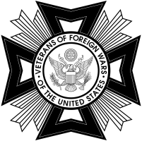 Laser VFW Medallion for United States American flag display case