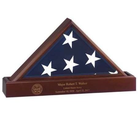 Shadow Box Hand Made By Veterans Marine Corps Flag Display Case 